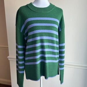 Addison Bay
Carlyle Stripe Crew Neck Long Sleeve Sweater Green Lavender med NWOT
